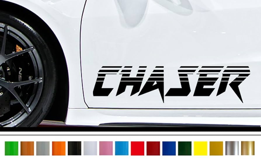 Amazon.co.jp: チェイサーカーサイドステッカーca2□ CHASER 車